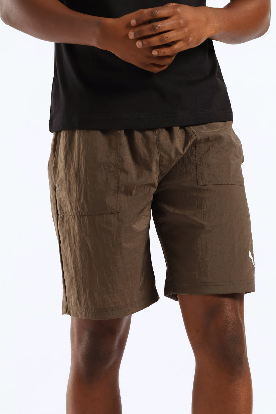 Nylon Shorts - Taupe