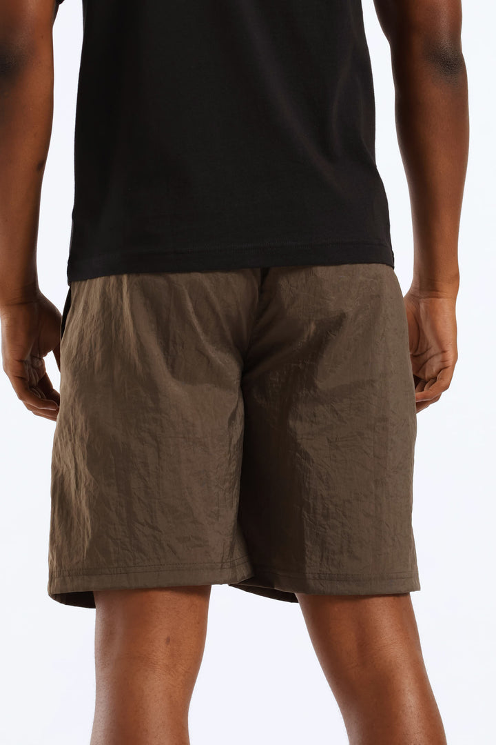 Nylon Shorts - Taupe