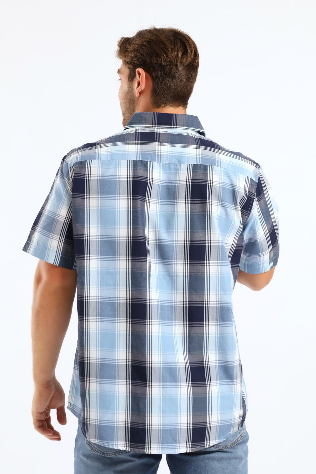 Check Button Down Shirt - Blue/Navy