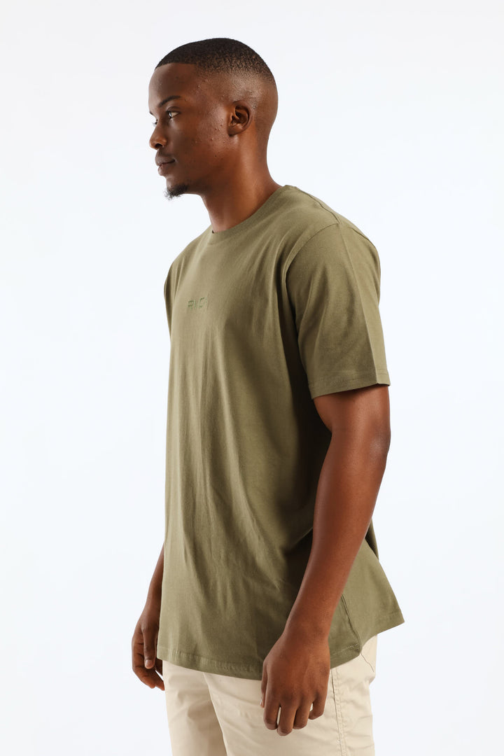 Short Sleeve Branded Tee - Olive