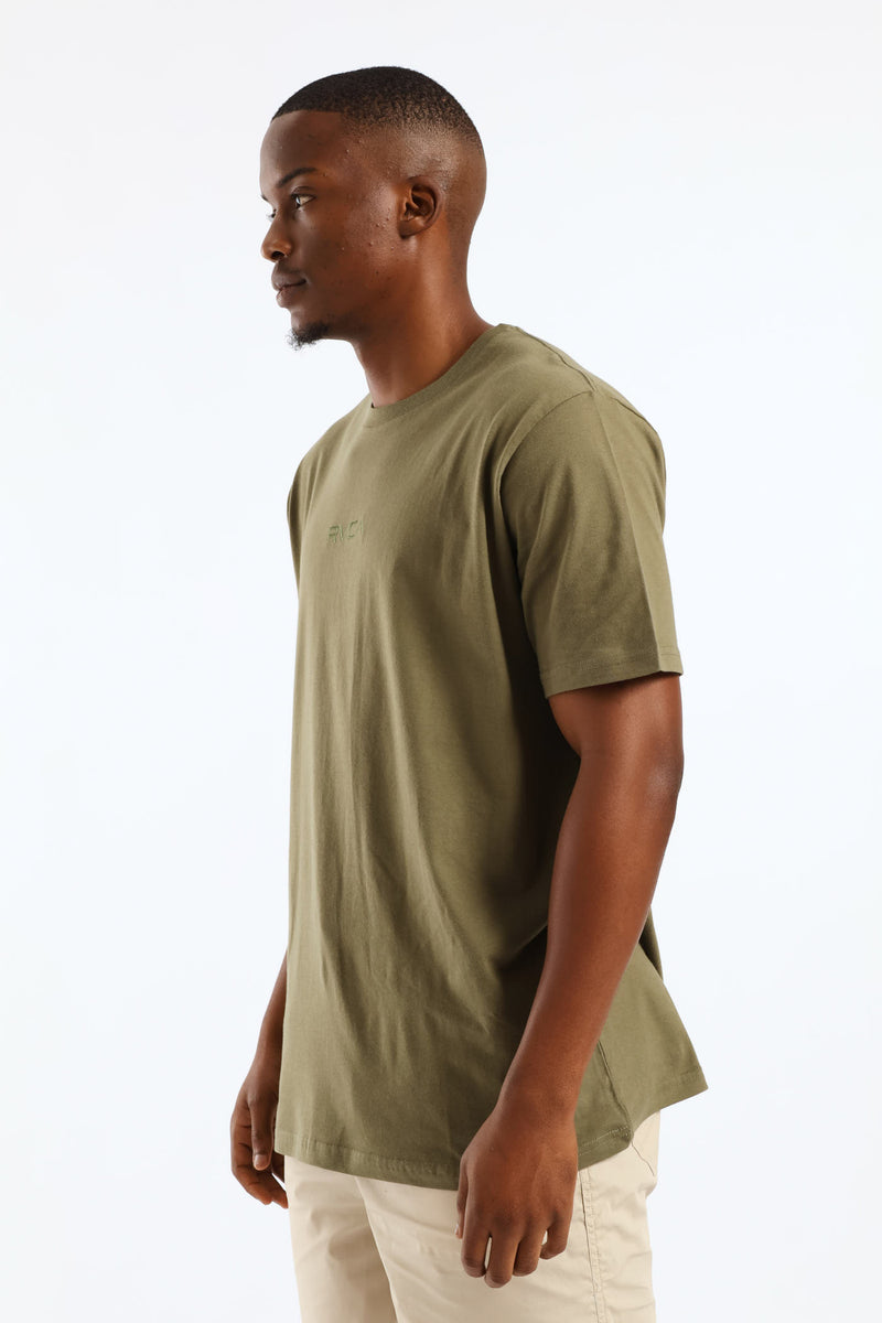 Short Sleeve Branded Tee - Olive