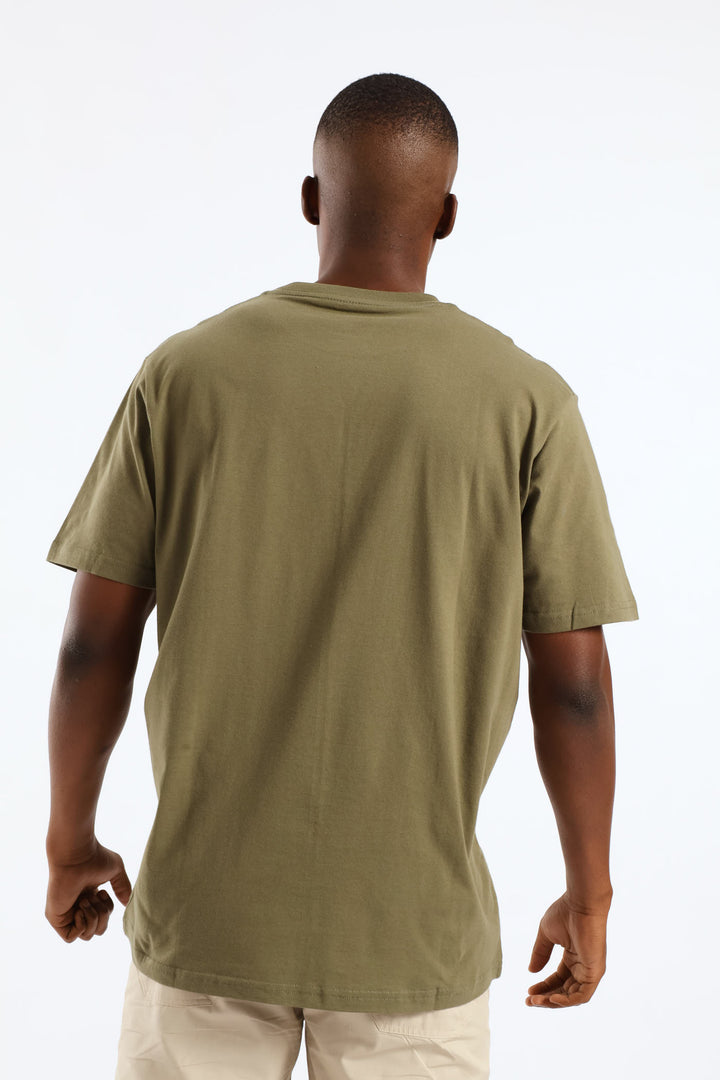 Short Sleeve Branded Tee - Olive