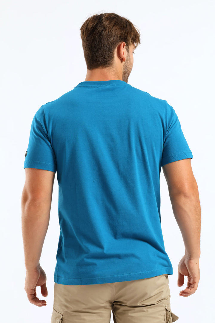 Fashion Logo-Circle Graphic Tee - Blue