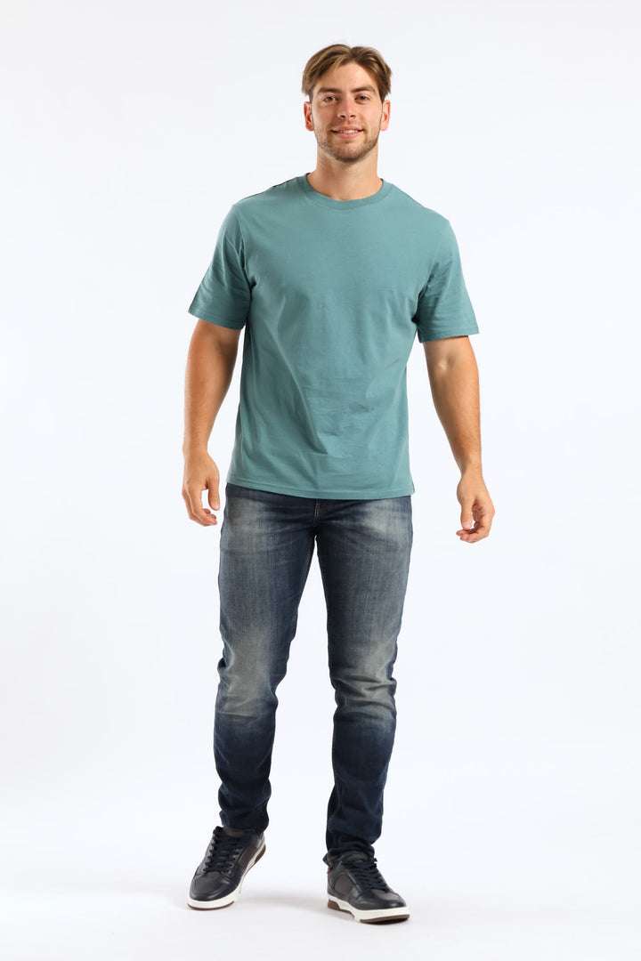 Plain Crew Tee - Duck Egg