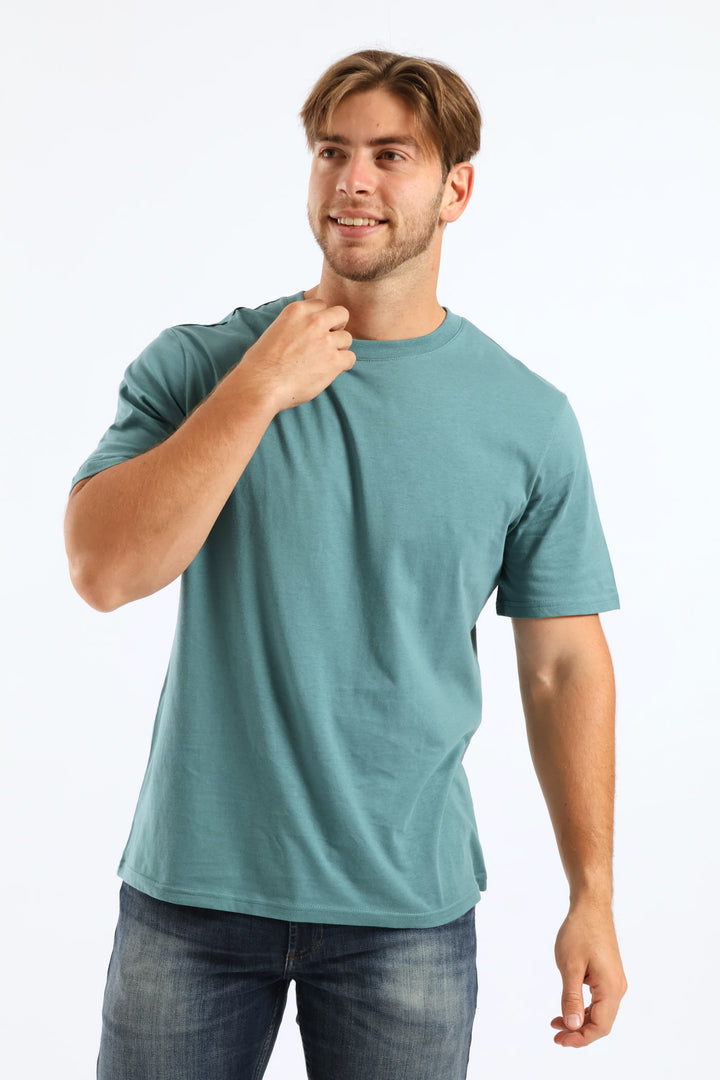 Plain Crew Tee - Duck Egg