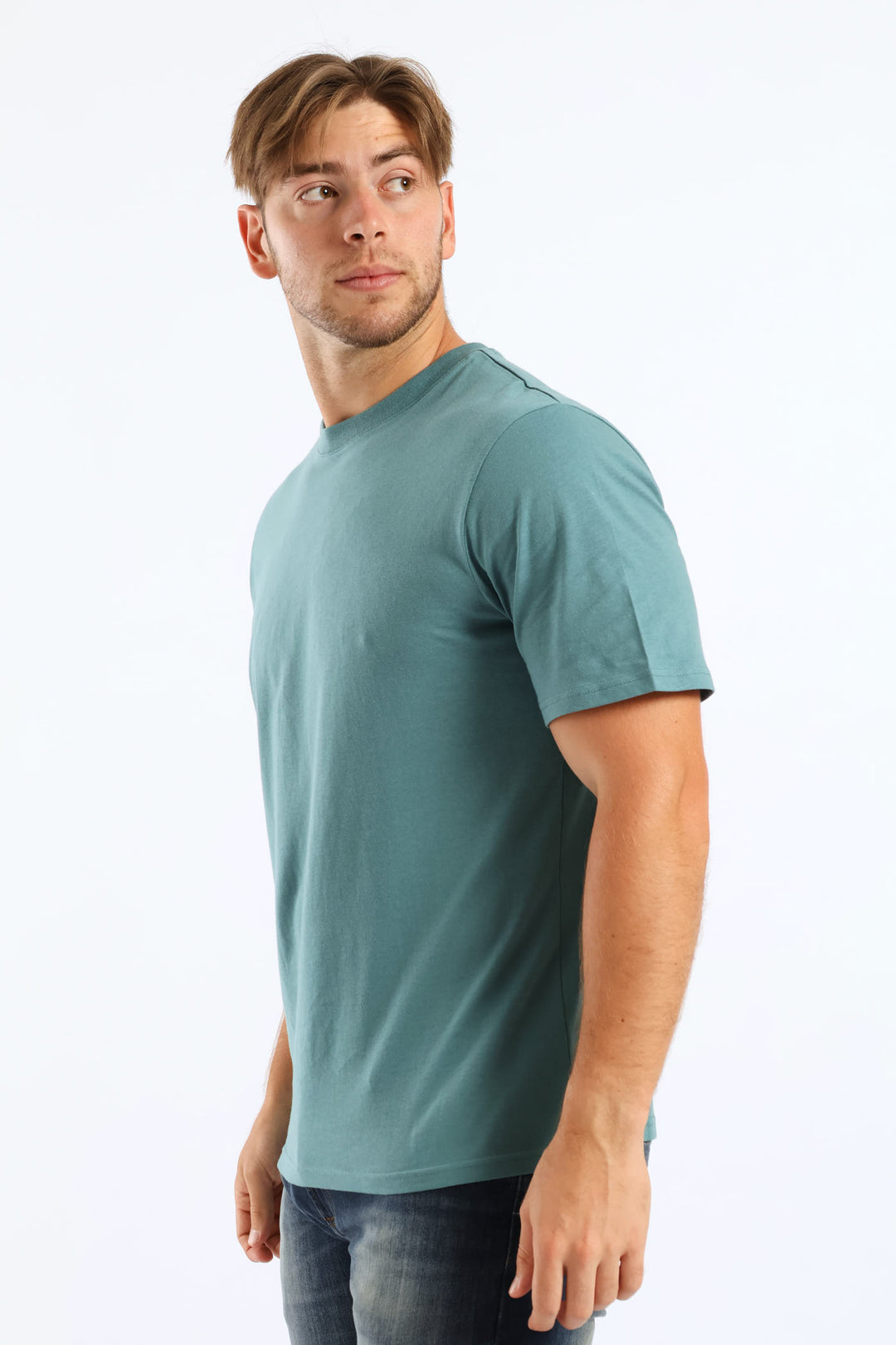 Plain Crew Tee - Duck Egg