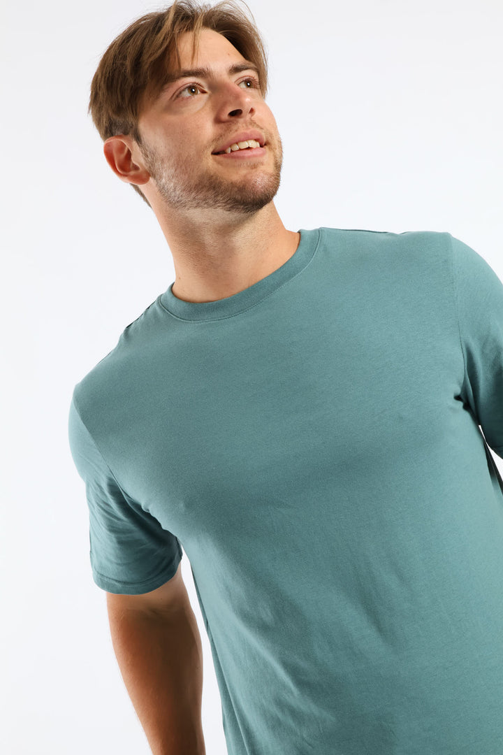 Plain Crew Tee - Duck Egg