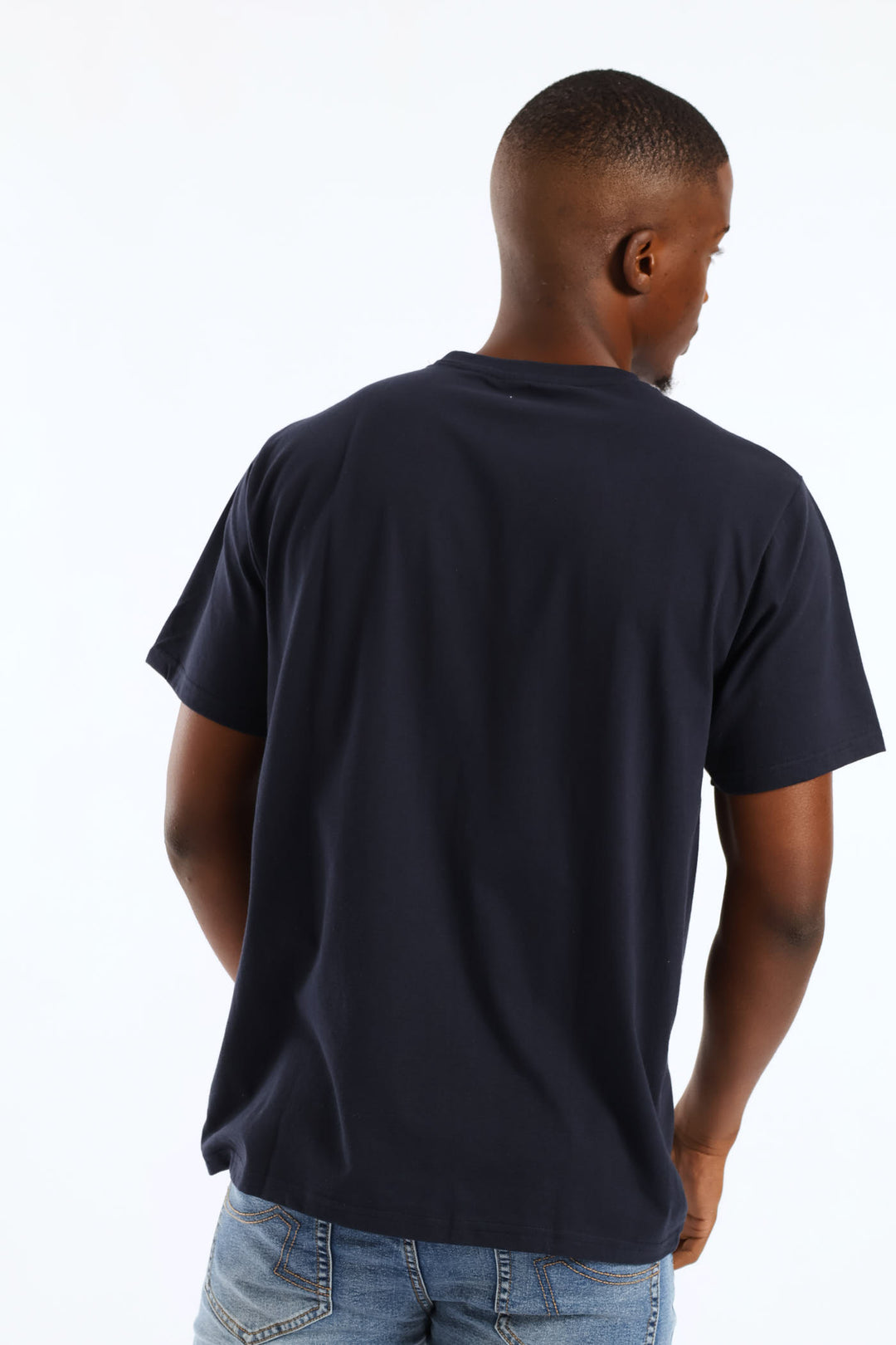 Monte Carlo Basic Print Tee - Navy