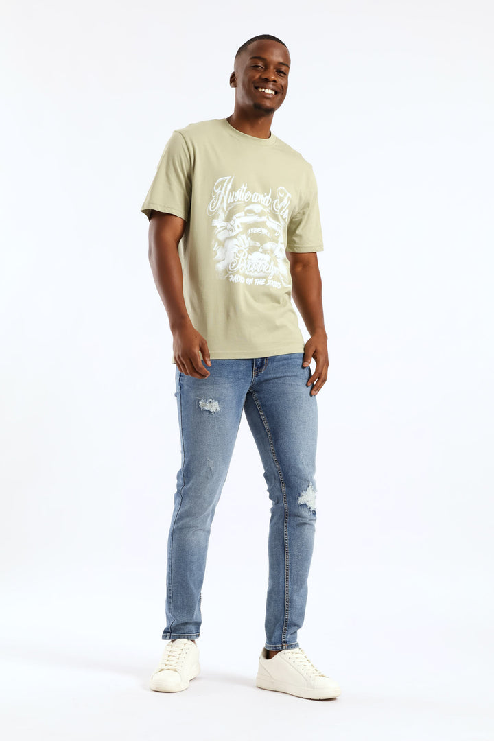 Brooklyn Print Tee - Sage