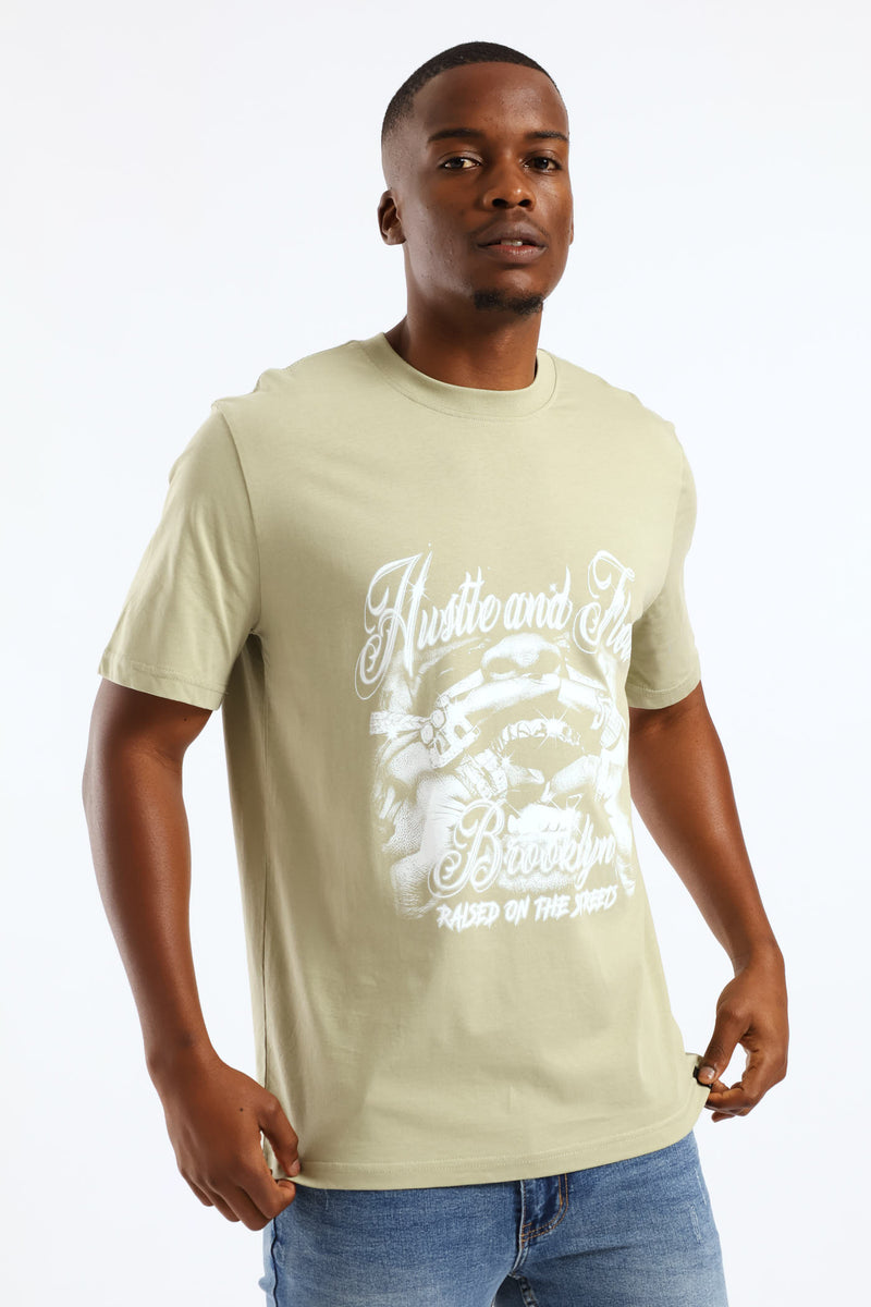Brooklyn Print Tee - Sage