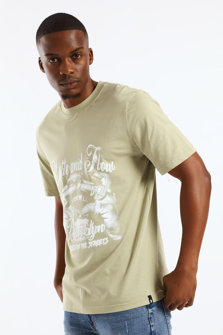 Brooklyn Print Tee - Sage
