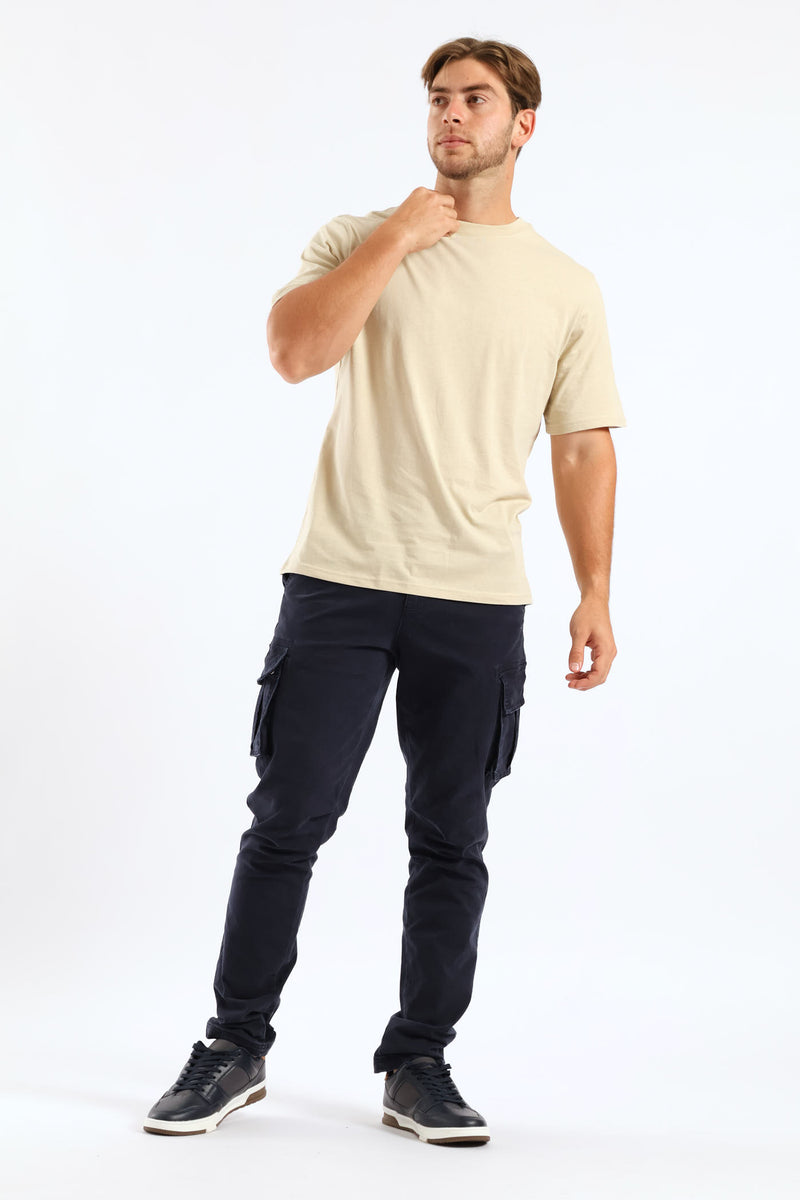 Plain Crew Tee - Stone
