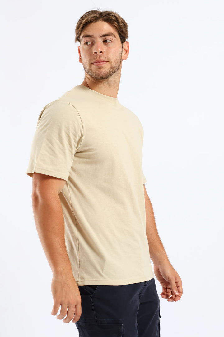 Plain Crew Tee - Stone