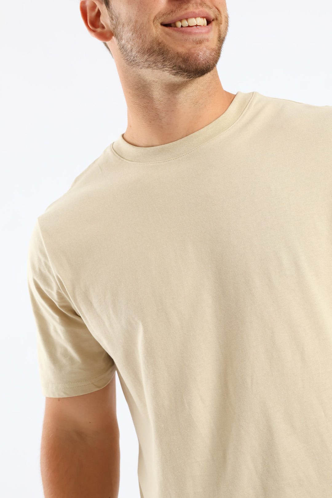 Plain Crew Tee - Stone