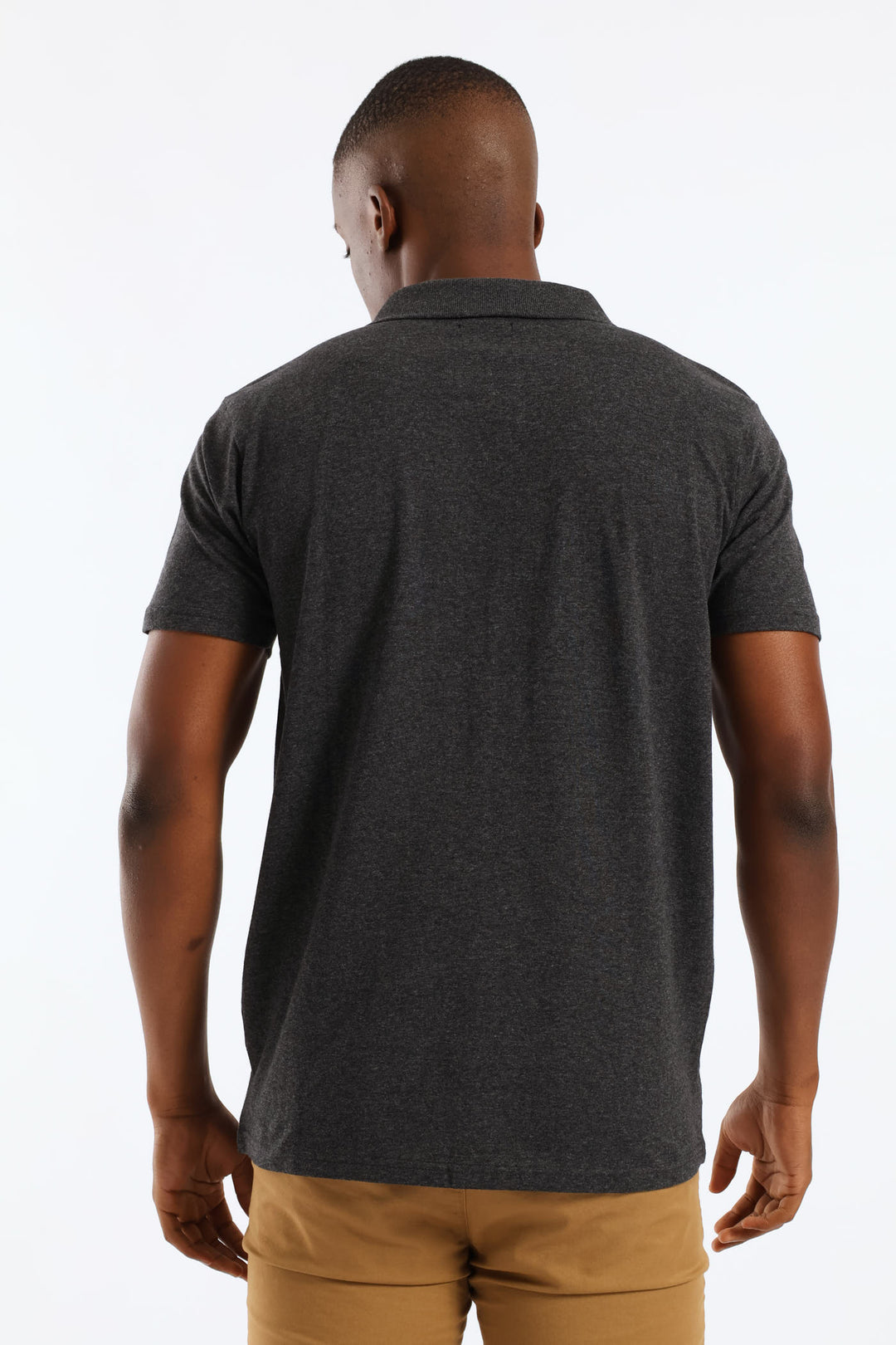 Short Sleeve Basic Golfer - Grey Melange