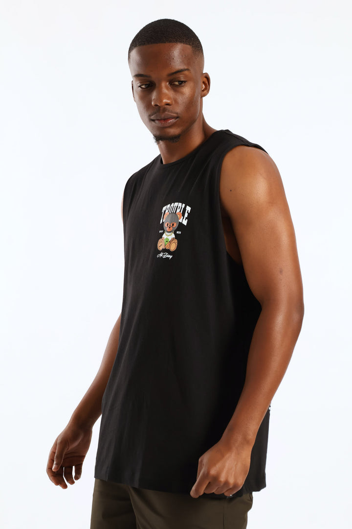 Trouble Teddy Vest - Black