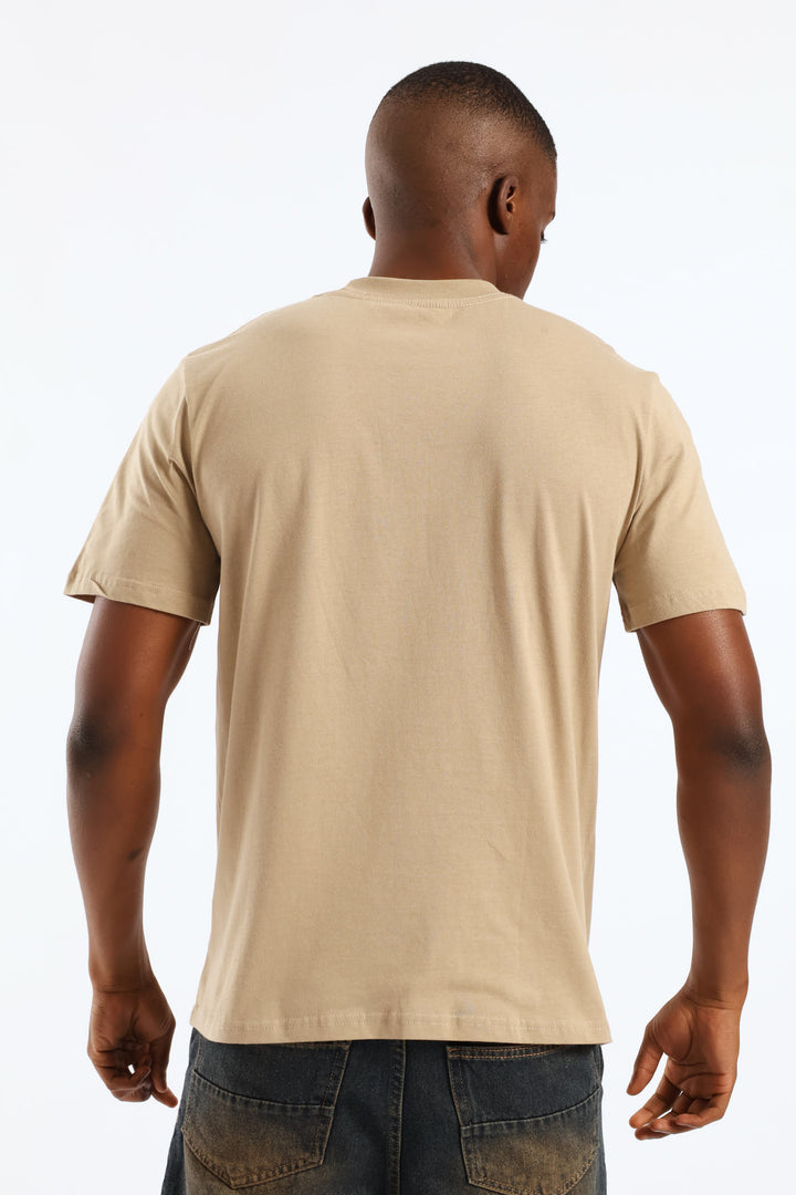 Eagle Print Tee - Taupe