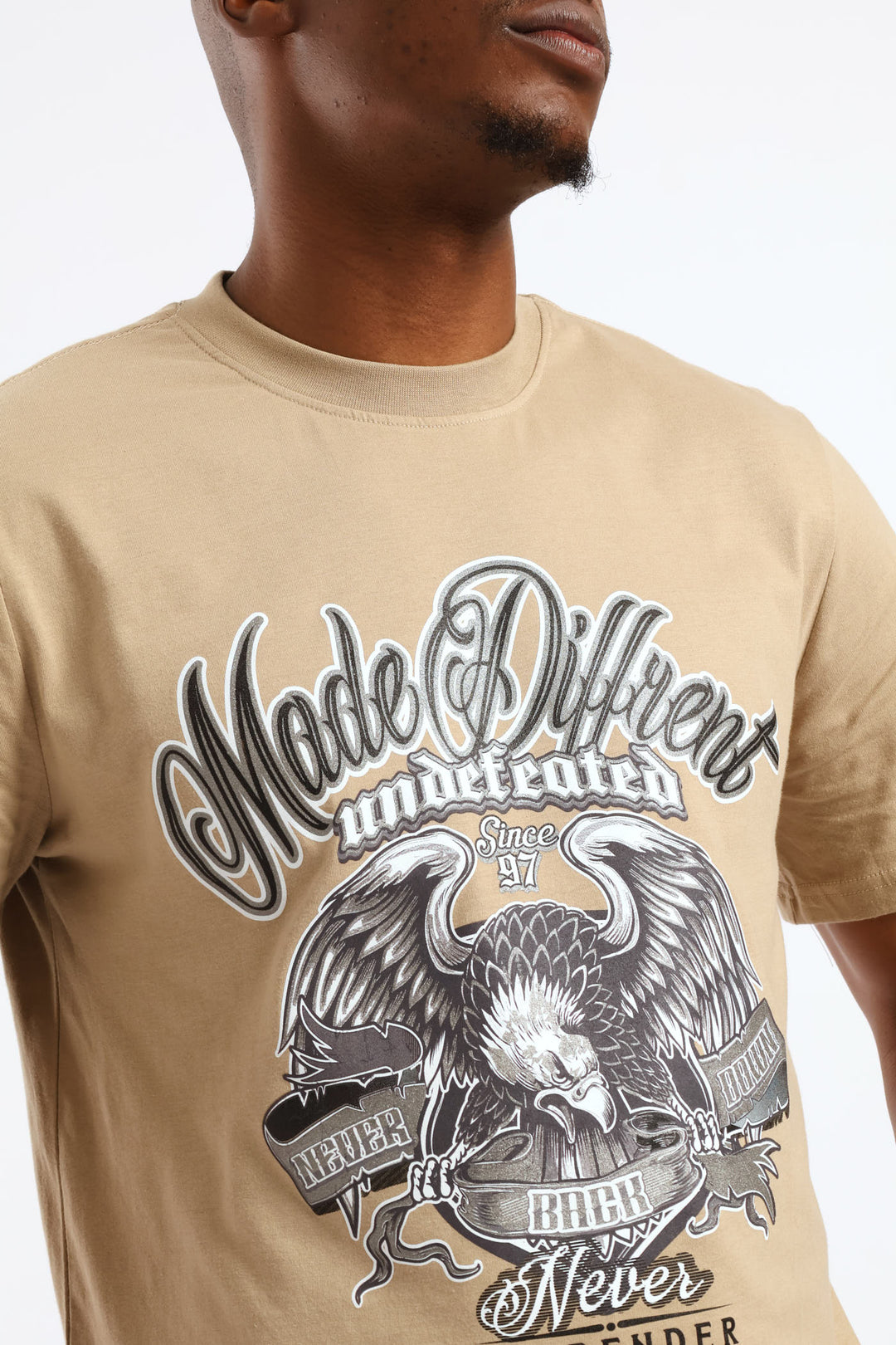 Eagle Print Tee - Taupe