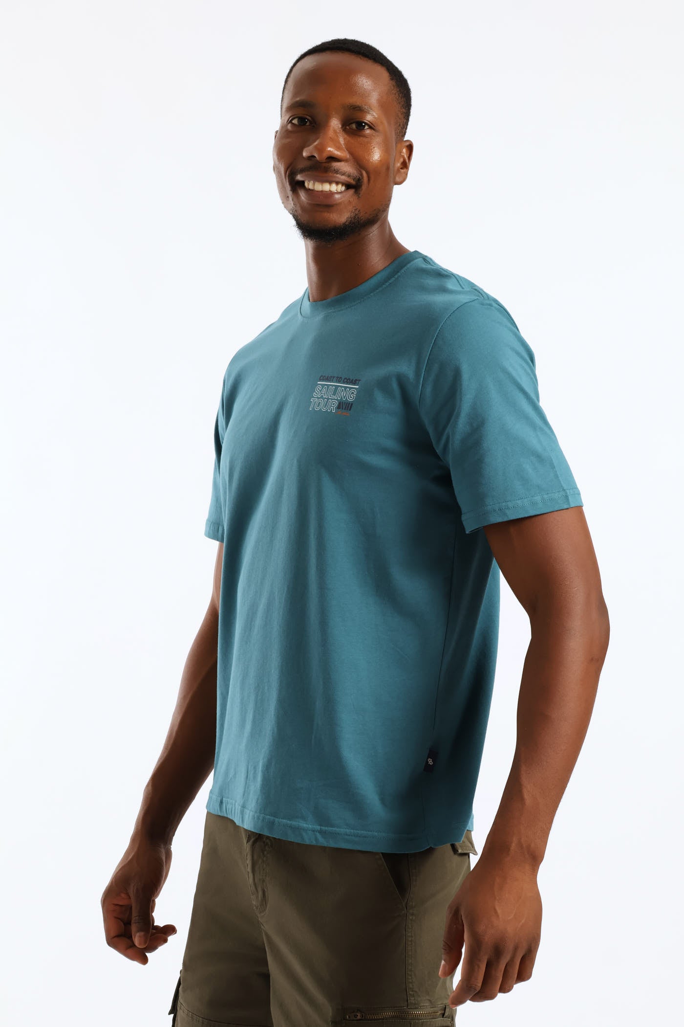 Mens Sailing Tour Front & Back Tee - Teal – Edgars