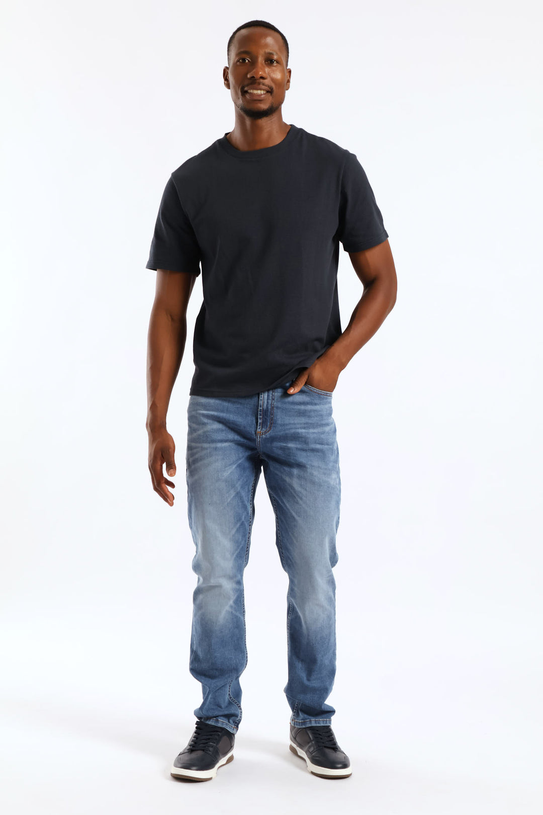 Jacquard Pineapple Tee - Navy