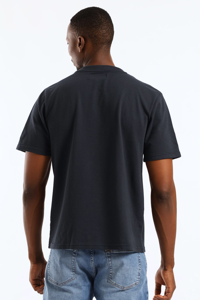 Jacquard Pineapple Tee - Navy