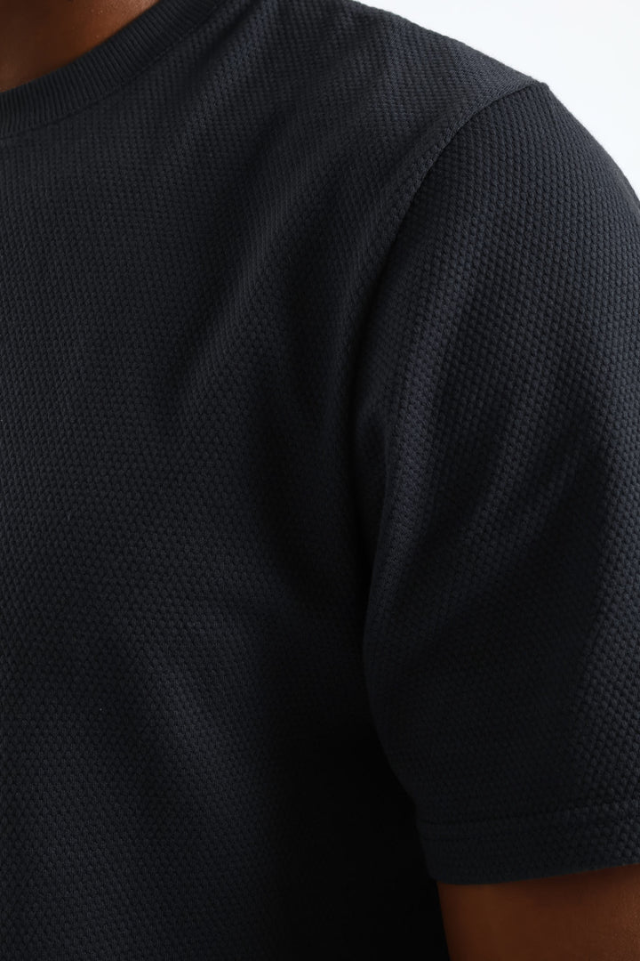 Jacquard Pineapple Tee - Navy