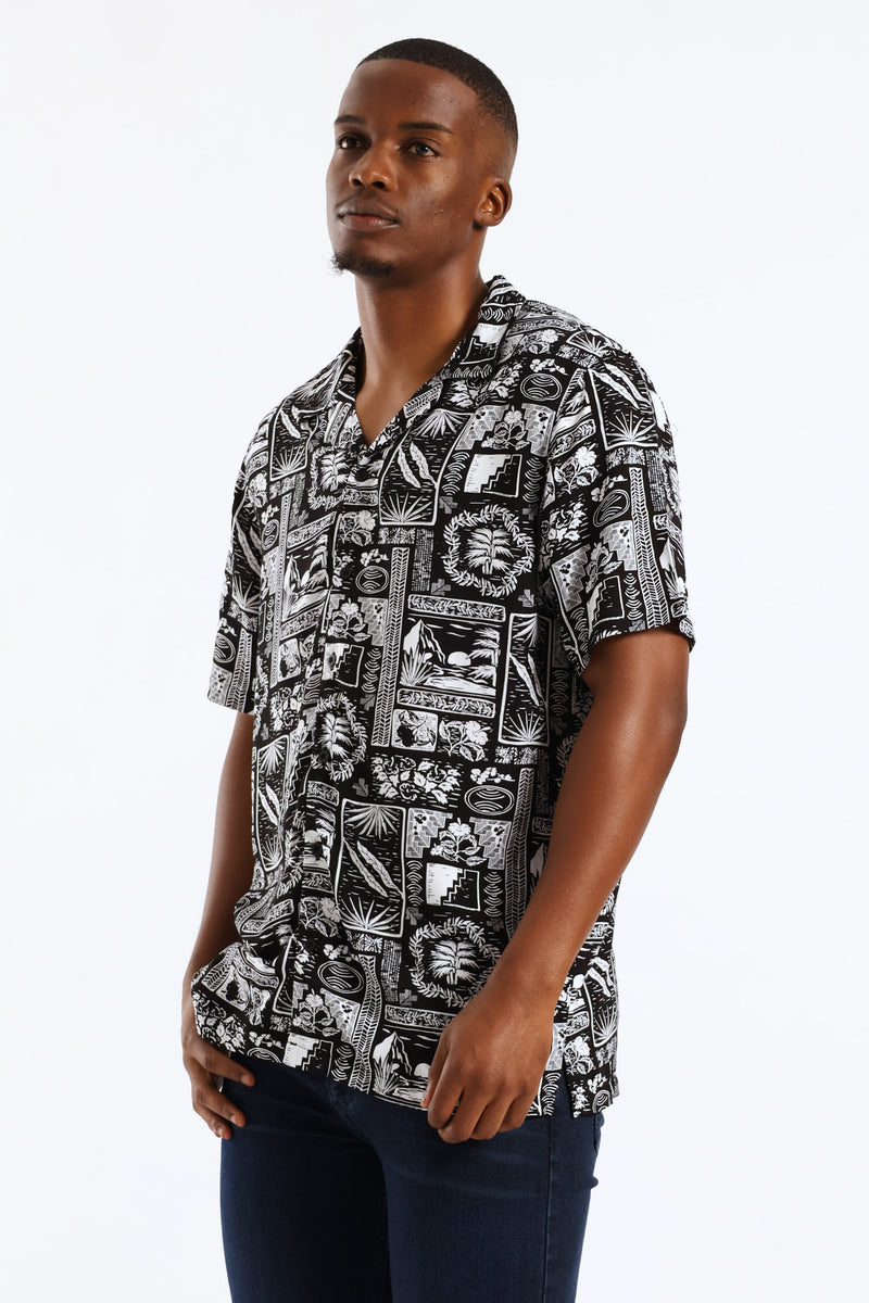 Resort Viscose Shirts - Black/White