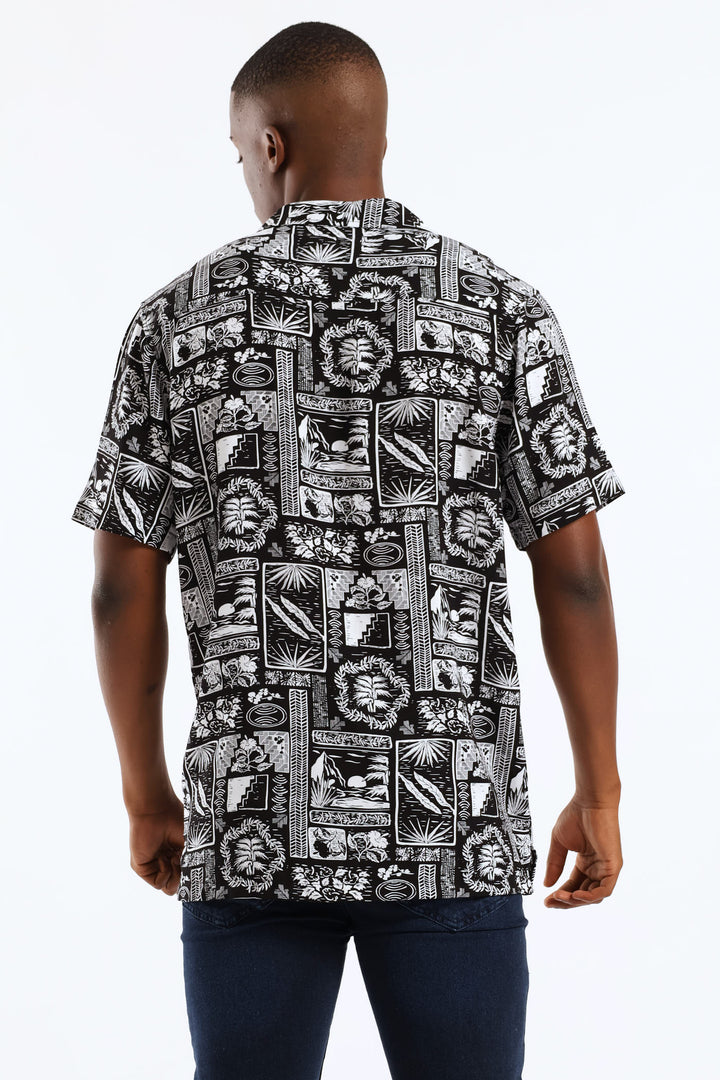 Resort Viscose Shirts - Black/White