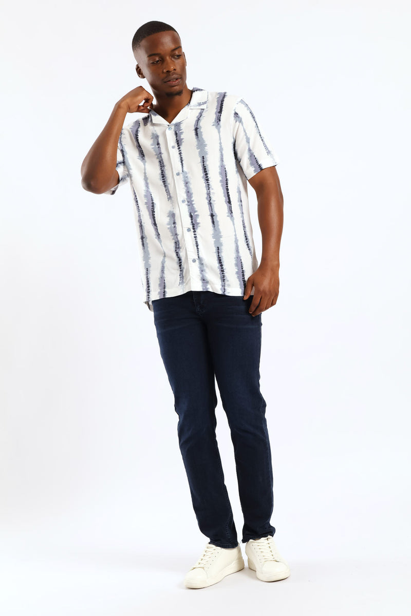 Stripe Viscose Shirt - Blue