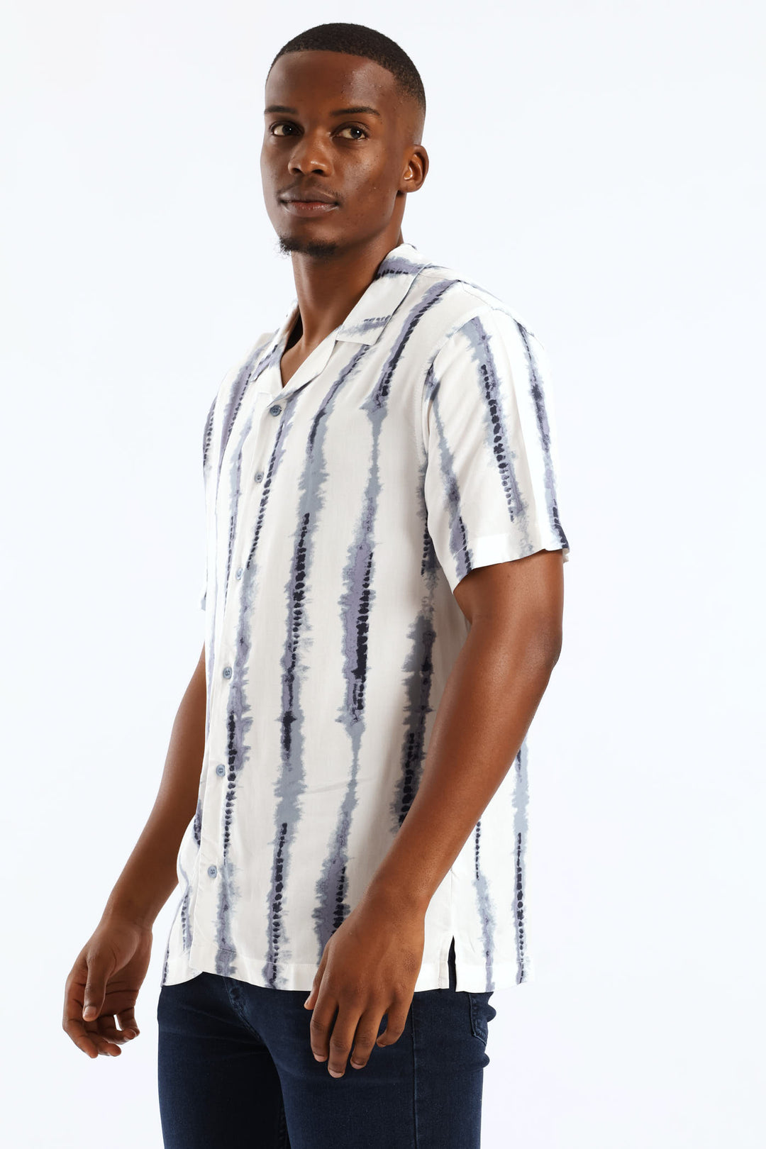 Stripe Viscose Shirt - Blue
