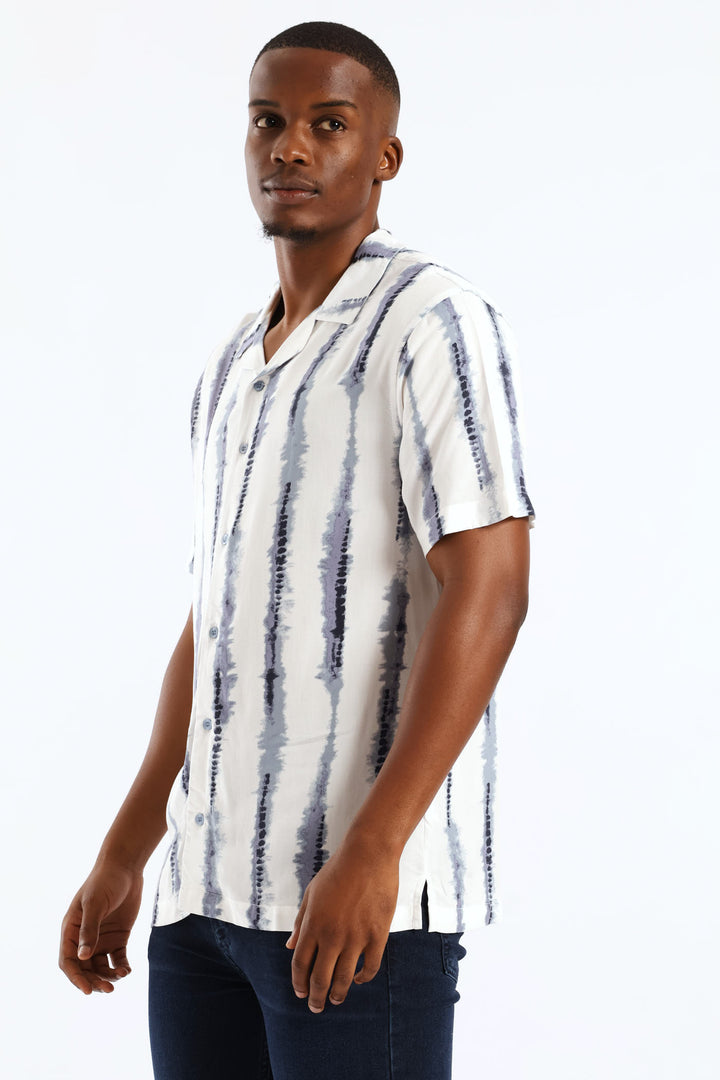 Stripe Viscose Shirt - Blue