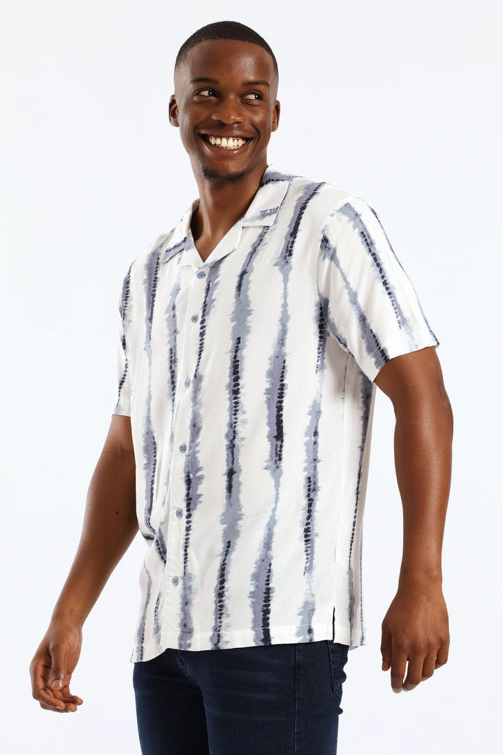 Stripe Viscose Shirt - Blue