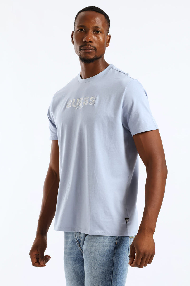 Embroidery Logo Tee - Blue