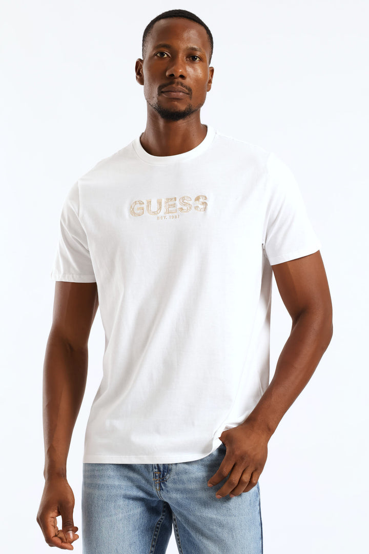 Embroidery Logo Tee - White
