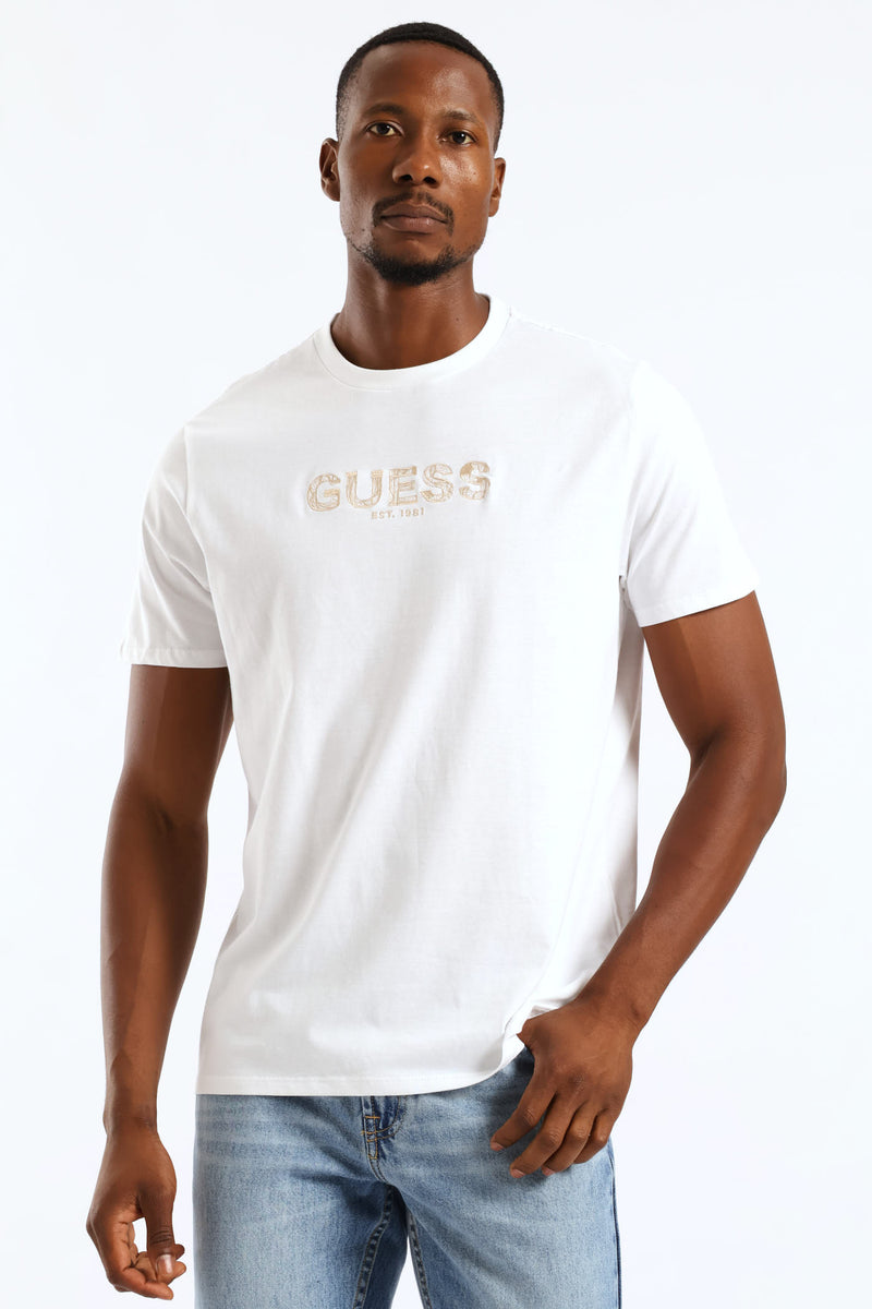 Embroidery Logo Tee - White