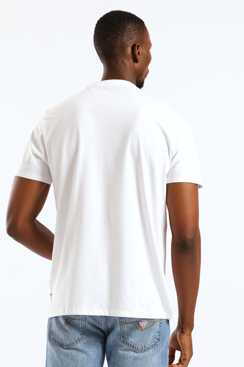Embroidery Logo Tee - White