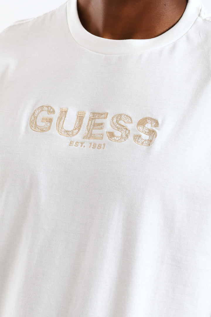 Embroidery Logo Tee - White