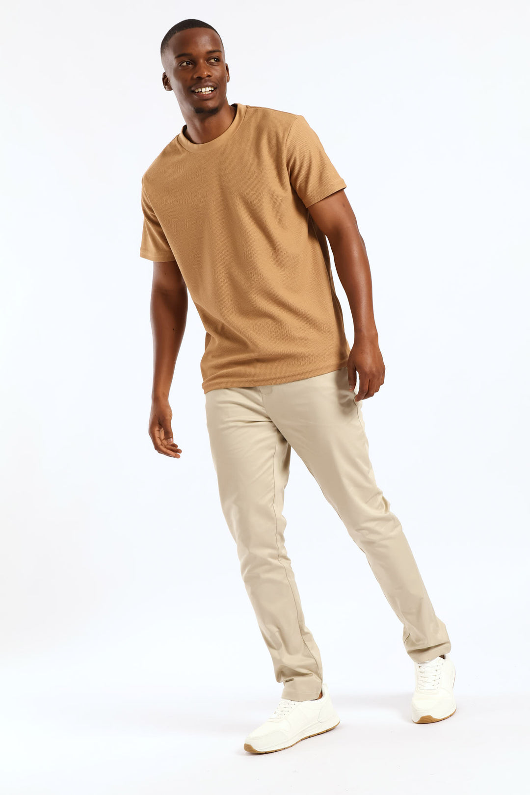 Smart Jacquard Tee - Brown