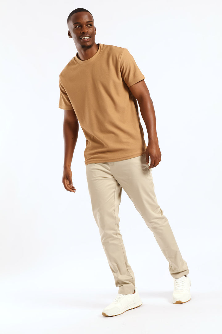 Smart Jacquard Tee - Brown