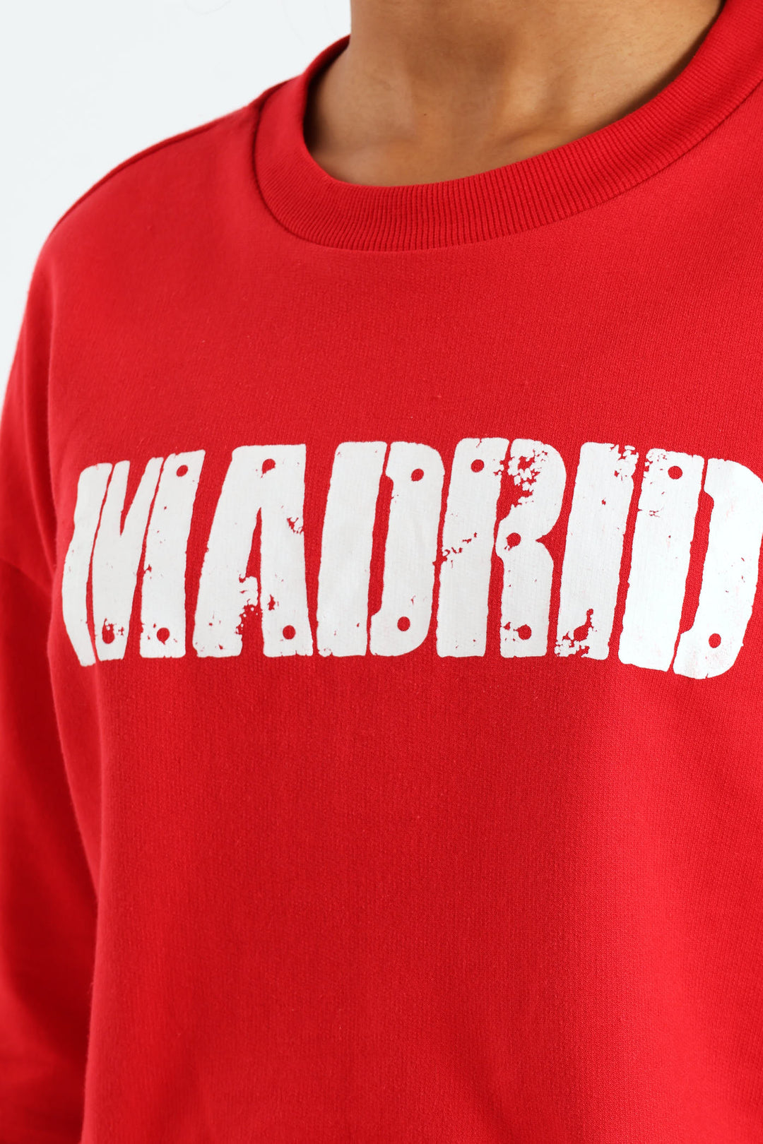 Girls Long Sleeve Fleece Tennis Top - Red