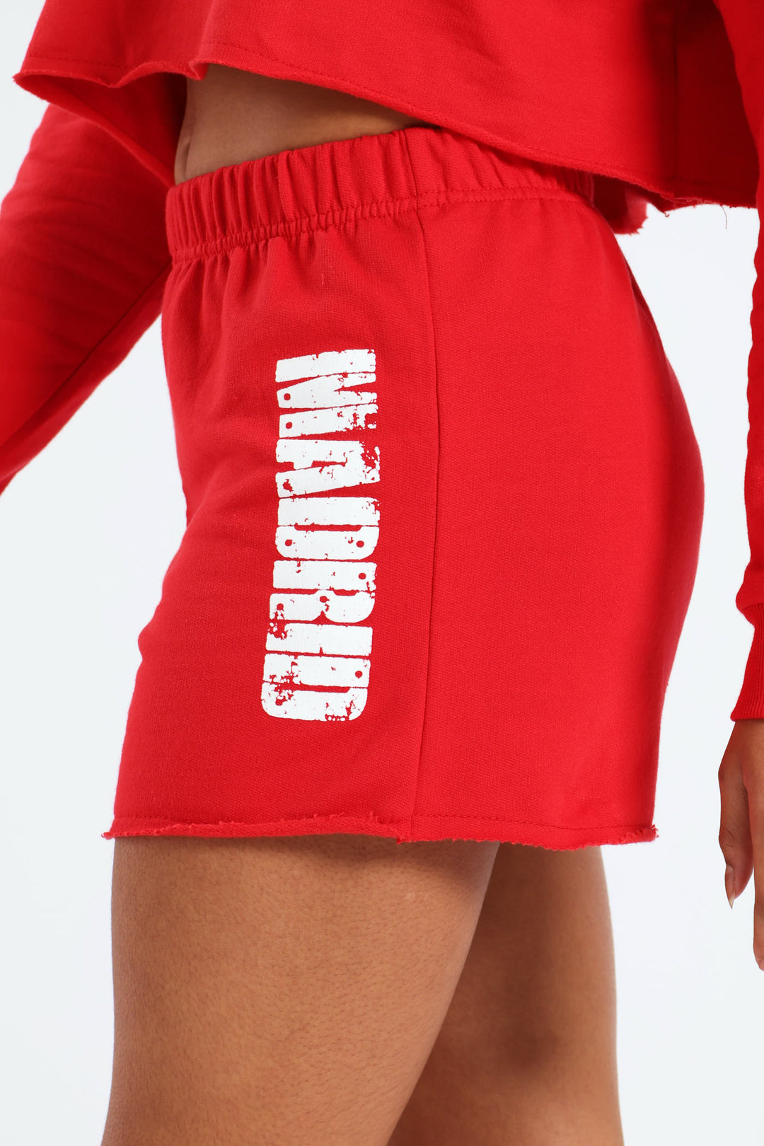 Girls Fleece Tennis Shorts - Red