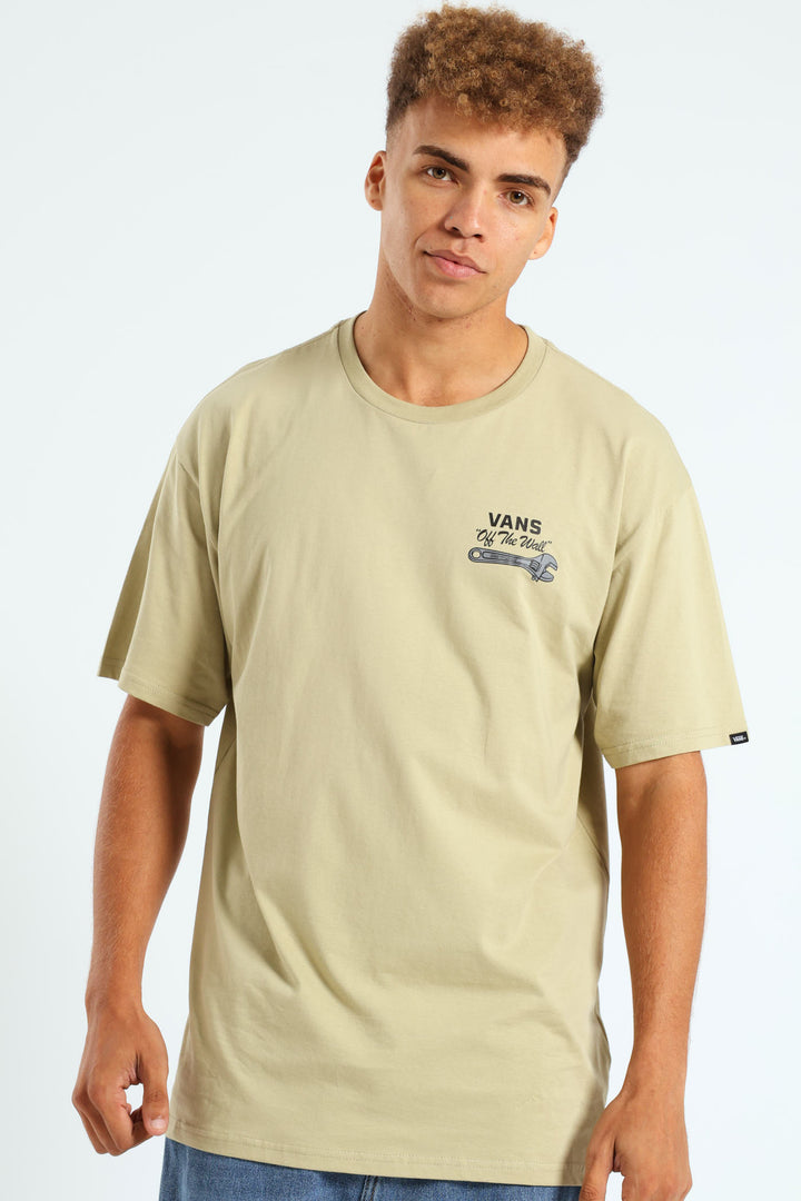 Wrenched Tee - Beige