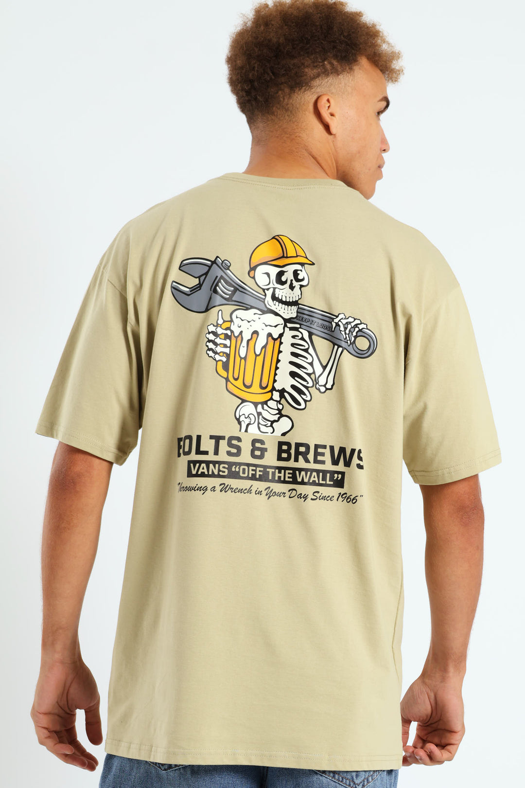 Wrenched Tee - Beige