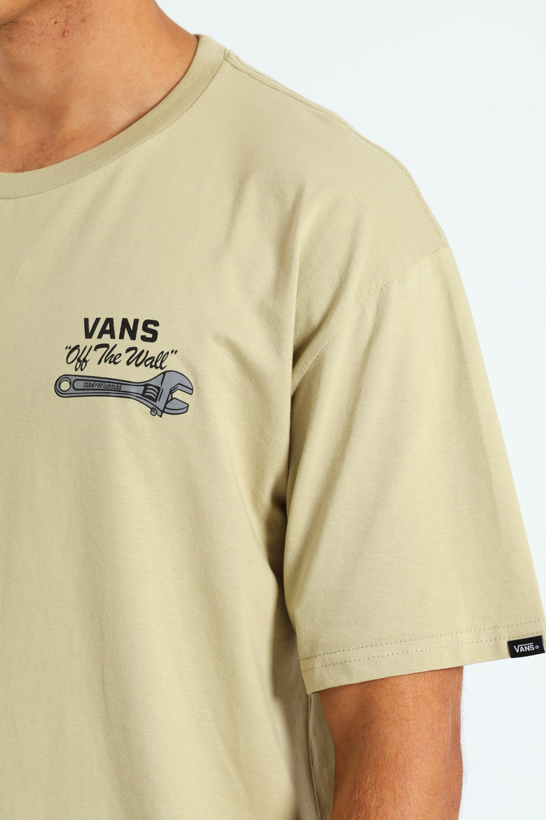 Wrenched Tee - Beige