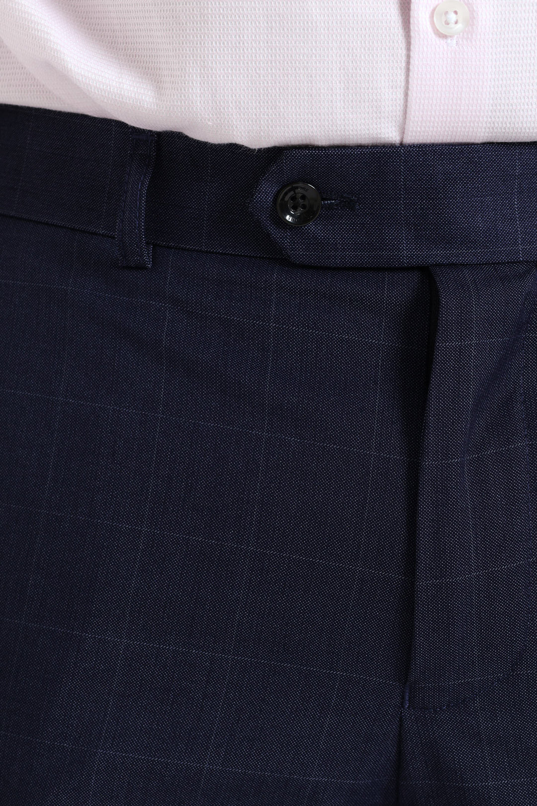 Window Pane Suit Trouser - Navy