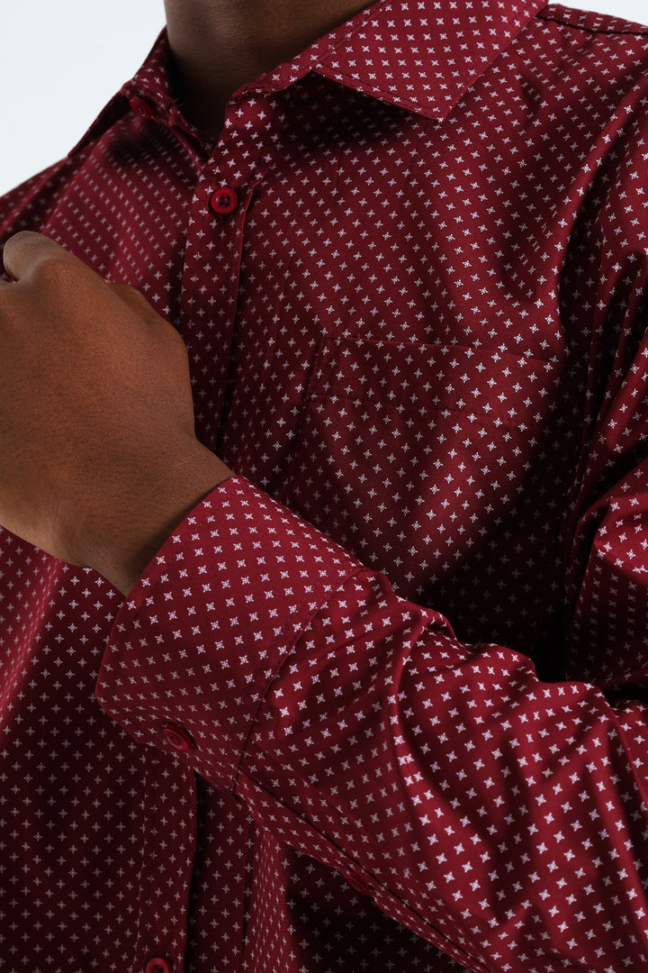 Star Shirt - Burgundy
