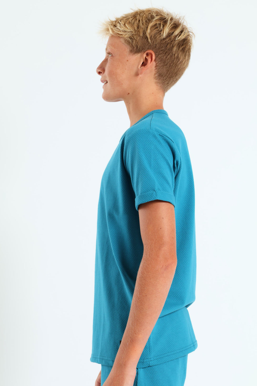 Boys Jacquard Tee - Teal