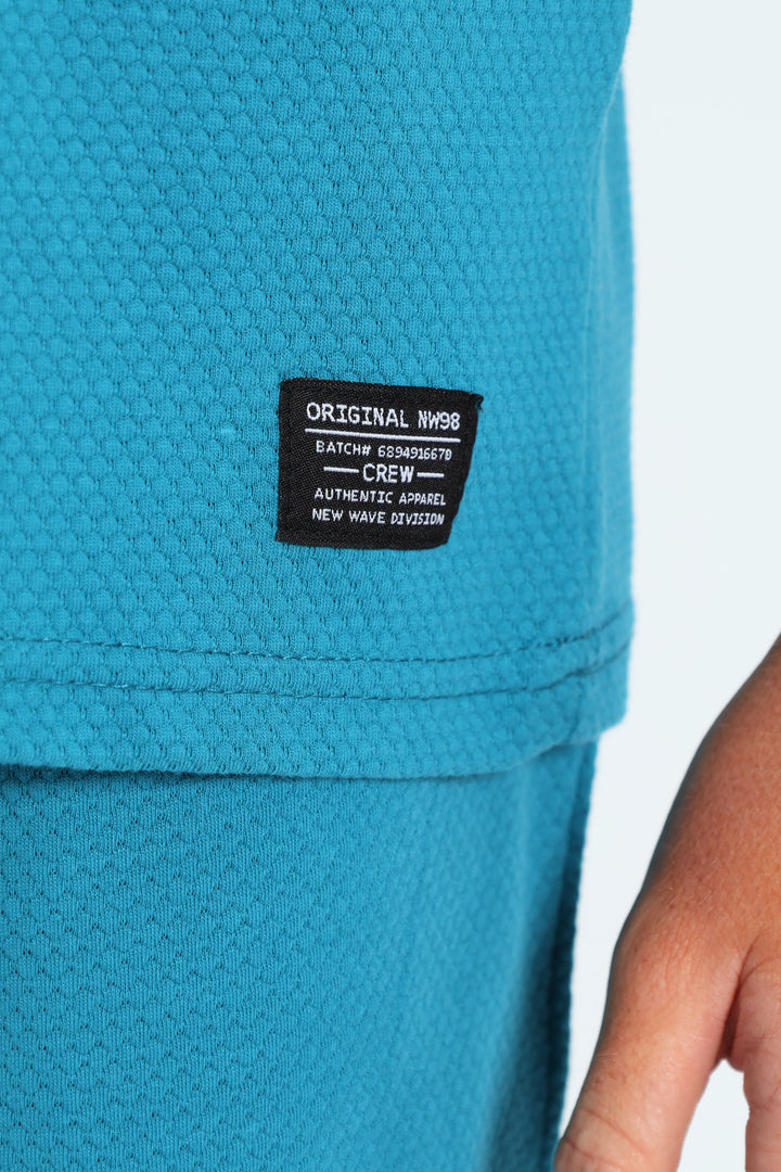 Boys Jacquard Tee - Teal