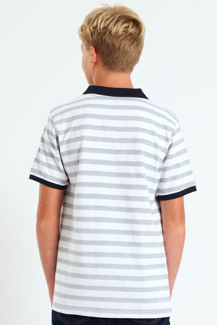 Boys Johnny Golfer - White/Navy