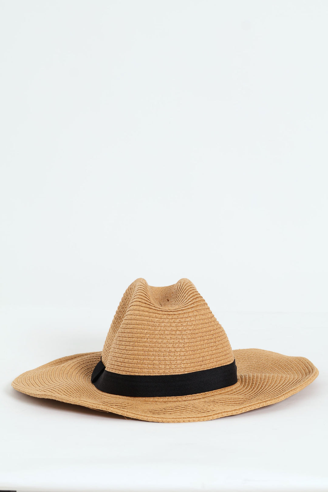 Turn Up Straw Cowboy Hat - Caramel